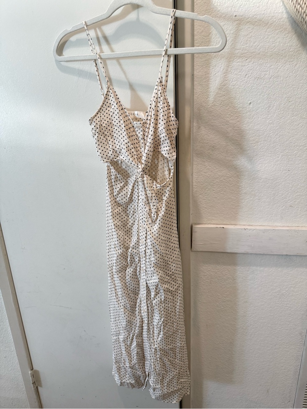 ROW A Spaghetti Strap cutout Midi Dress medium